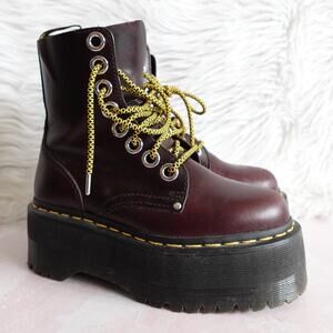 Dr. Martens Jadon Max Platform Boots in Oxblood-Atlas size 36 US5